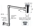 Сифон для раковины Remer 984S цвет Хром