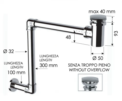 Сифон для раковины Remer 984S цвет Хром