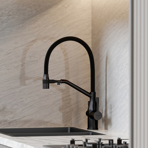 Смеситель для кухни Sancos Orta SC4008MB Черный матовый латунь