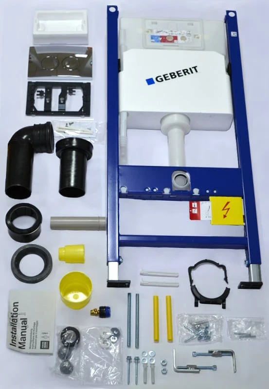 Инсталляция Geberit Duofix Delta UP100 458.124.21.1 для унитаза с клавишей смыва Хром металл, пластик