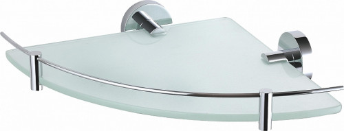 Стеклянная полка Wonzon &amp; Woghand Easy WW-8117 угловая цвет Хром