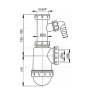 Сифон для кухонной мойки Alcaplast A443P-DN50/40 Белый