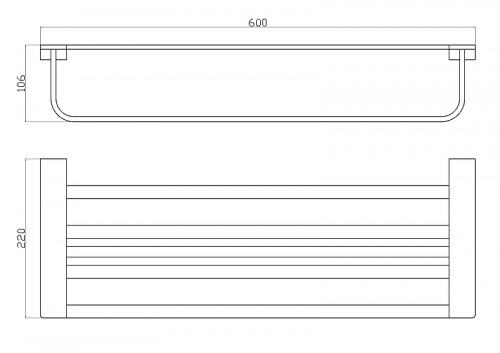 Полка для полотенец Wonzon &amp; Woghand Eclipse WW-9181-LG цвет Глянцевое золото