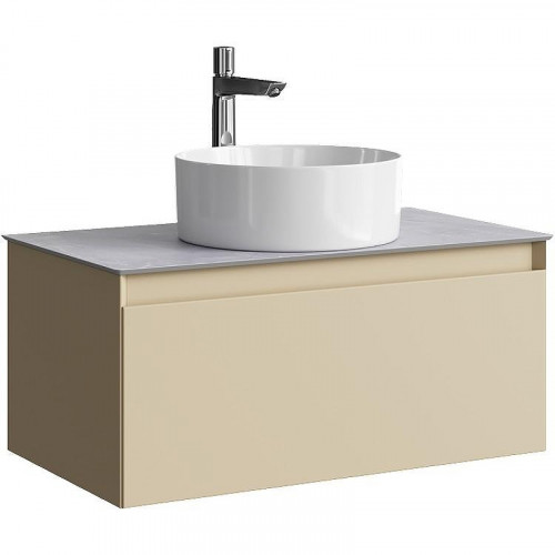 Тумба под раковину Aqwella Geometria 80 GE01081MD подвесная Морская дюна