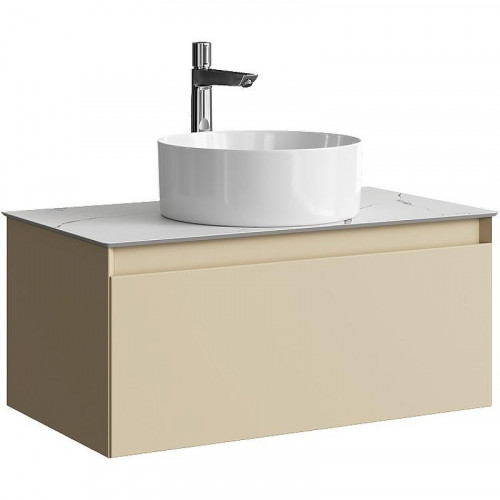 Тумба под раковину Aqwella Geometria 80 GE01081MD подвесная Морская дюна