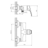 Смеситель для душа Decoroom DR21056 Хром