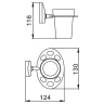 Стакан для зубных щеток Frap F16 F1606-1 Хром