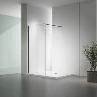 Душевая перегородка Veconi Korato KR-72B 110 KR72B-110-01-C7 профиль цвет Черный матовый стекло прозрачное