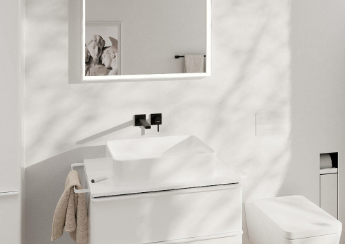 Смеситель для раковины Hansgrohe Tecturis E 73051670 Черный матовый латунь встраиваемый