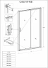 Душевая дверь Veconi Vianno VN-40B 140 VN40B-140-01-C1 профиль цвет Черный матовый стекло прозрачное