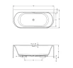 Ванна из искусственного камня Riho Valor Back-2-Wall 180х80 B131001105 цвет Белый матовый