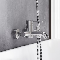 Смеситель для ванны Damixa Scandinavian Pure 361000000 Хром латунь на стену