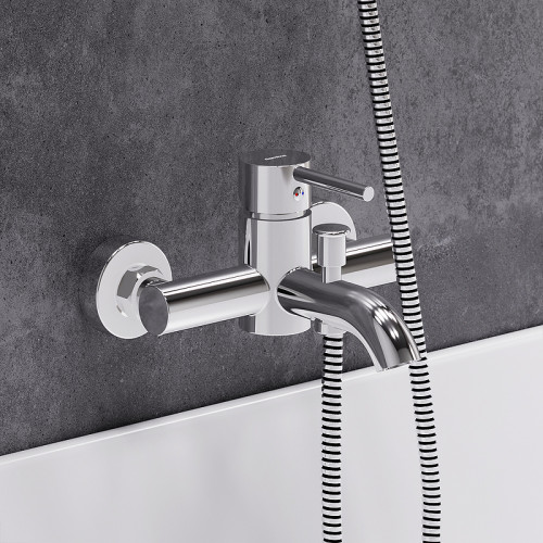 Смеситель для ванны Damixa Scandinavian Pure 361000000 Хром латунь на стену