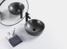 Раковина-чаша BelBagno 41 BB1315-H311 Серая матовая фаянс накладная