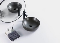 Раковина-чаша BelBagno 41 BB1315-H311 Серая матовая фаянс накладная