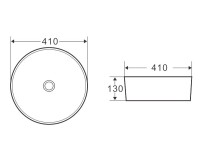 Раковина-чаша BelBagno 41 BB1315-H311 Серая матовая фаянс накладная