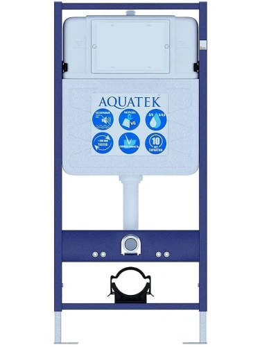 Комплект унитаза с инсталляцией Aquatek Set Aquatek Гелиос KKI2 цвет Белый с сиденьем Микролифт