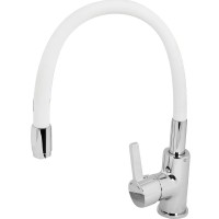 Смеситель для кухни ESKO Coral CL 519 W Хром Белый латунь