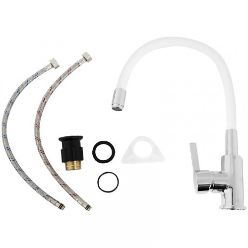 Смеситель для кухни ESKO Coral CL 519 W Хром Белый латунь