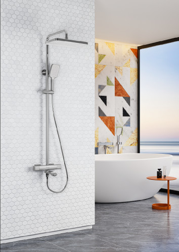 Душевая система Raglo R01.26 с термостатом Хром латунь на стену