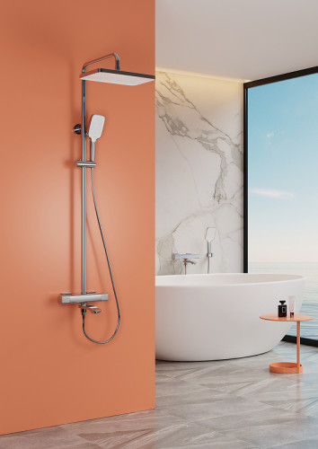 Душевая система Raglo R01.26 с термостатом Хром латунь на стену