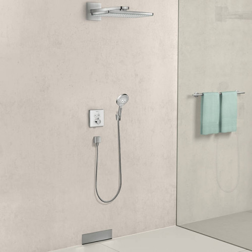 Шланговое подсоединение Hansgrohe Fixfit Square 26455700 с клапаном обратного тока Белое