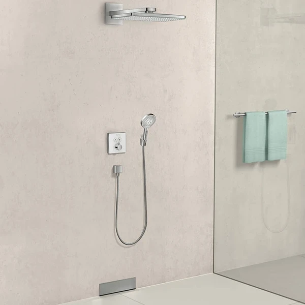 Шланговое подсоединение Hansgrohe Fixfit Square 26455700 с клапаном обратного тока Белое