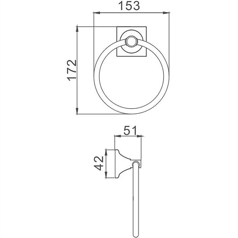 Кольцо для полотенец Haiba HB8504 Хром