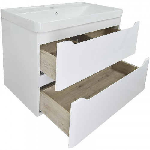 Тумба с раковиной Azario Lotos 70/2 CS00083930 подвесная Белая