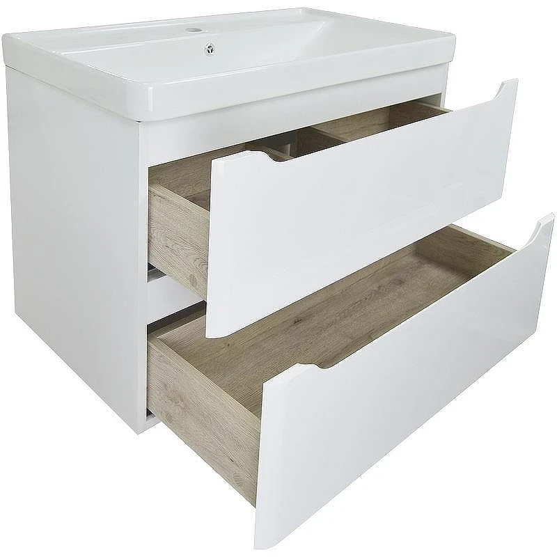 Тумба с раковиной Azario Lotos 70/2 CS00083930 подвесная Белая
