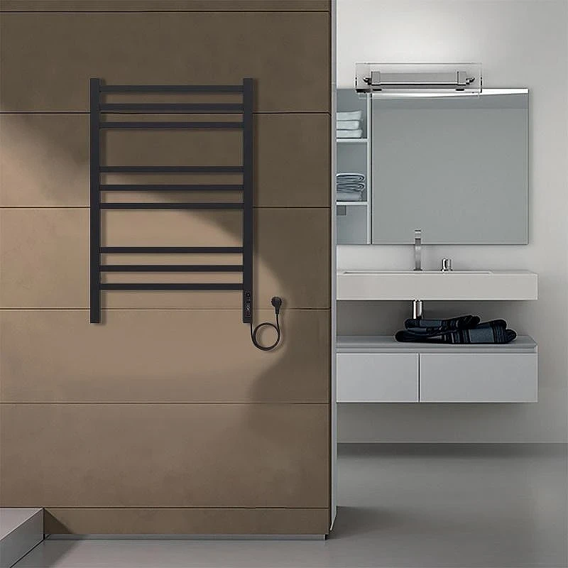 Электрический полотенцесушитель Azario Ancona 500x800 П9 AZ71858B диммер справа Черный