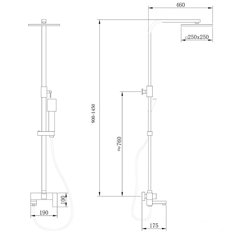 Душевая система Abber Daheim AF8216L цвет Хром