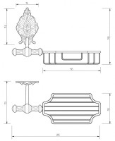 Мыльница Migliore Elisabetta 17009 Бронза