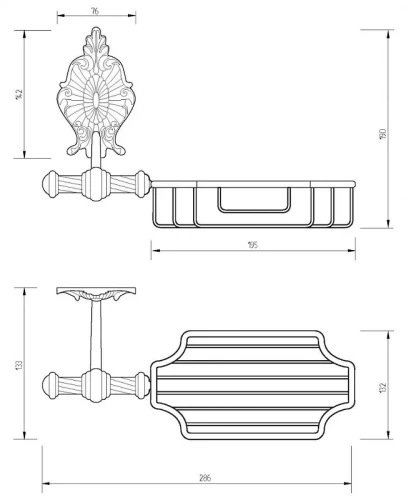 Мыльница Migliore Elisabetta 17009 Бронза
