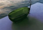 Ванна из полиэфирной смолы Abber Kristall 170х75 AT9703Emerald Зеленая без гидромассажа
