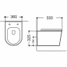 Унитаз Aquanet Atago 2.0 W MB Rimless 279090 подвесной с сиденьем Микролифт
