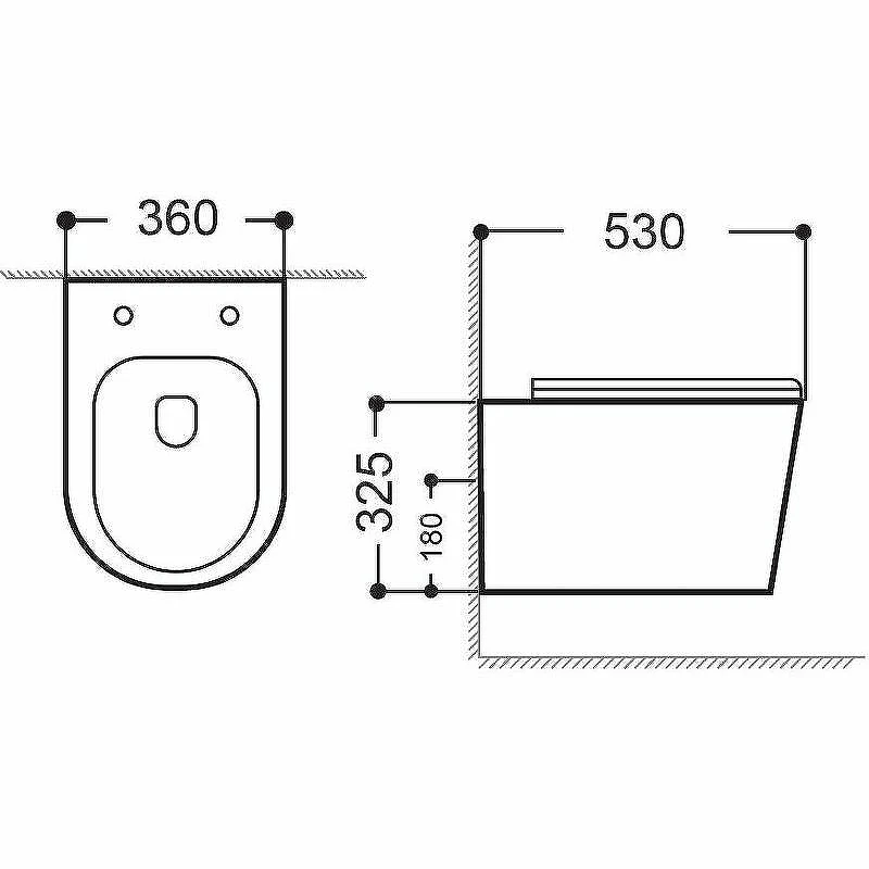 Унитаз Aquanet Atago 2.0 W MB Rimless 279090 подвесной с сиденьем Микролифт