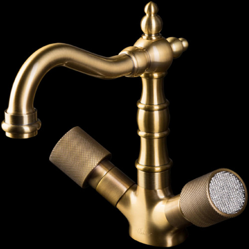 Смеситель для раковины Boheme Royal Cristal 312-Royal Бронза латунь