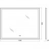 Зеркало BelBagno SPC-GRT-1000-800-LED-TCH-WARM с подсветкой с подогревом с сенсорным выключателем