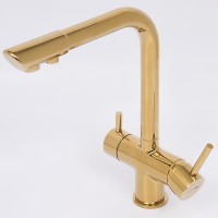 Смеситель для кухни WasserKRAFT A8377 Золото латунь