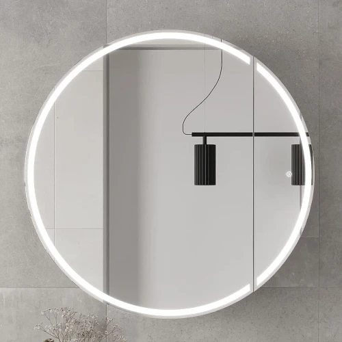 Зеркальный шкаф Equil Smile 80 szSMILE.8600 с подсветкой цвет Графит софт