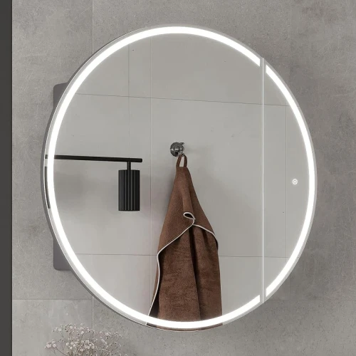 Зеркальный шкаф Equil Smile 80 szSMILE.8600 с подсветкой цвет Графит софт
