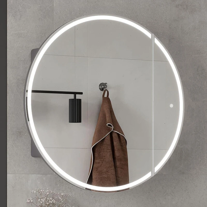 Зеркальный шкаф Equil Smile 80 szSMILE.8600 с подсветкой цвет Графит софт