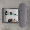 Зеркальный шкаф Equil Smile 80 szSMILE.8600 с подсветкой цвет Графит софт