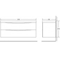 Тумба под раковину BelBagno Marino 120 MARINO-1200-2C-SO-WO-P подвесная Rovere Bianco МДФ / ЛДСП