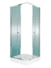 Душевой уголок WellWant Tesoro 80х80 WWDUSP80C профиль Хром глянцевый стекло прозрачное