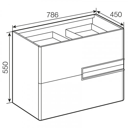 Тумба под раковину Roca Victoria Nord Ice Edition 80 ZRU9302731 подвесная Белая