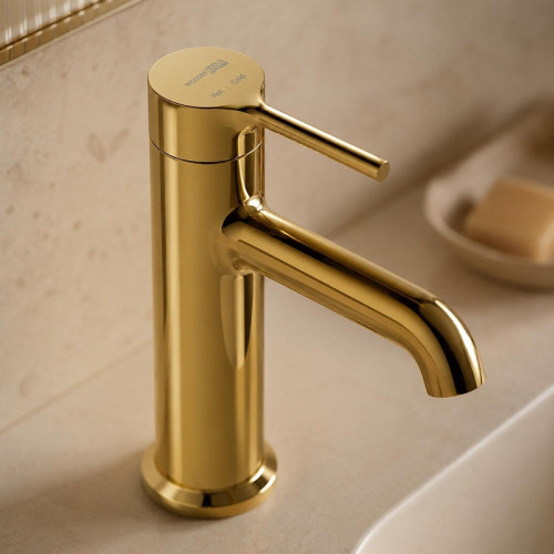Смеситель для раковины WasserKRAFT Рейн (Rhein) 9903PG цвет Золото глянцевое