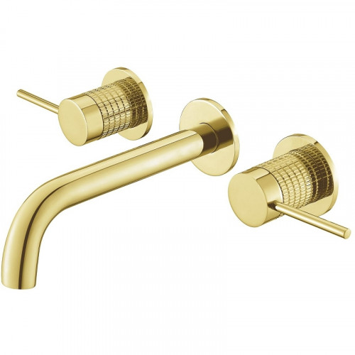 Смеситель для раковины Vincea Groove VBFW-4G1BG4 Брашированное золото латунь встраиваемый