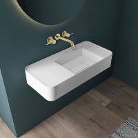 Смеситель для раковины Vincea Groove VBFW-4G1BG4 Брашированное золото латунь встраиваемый